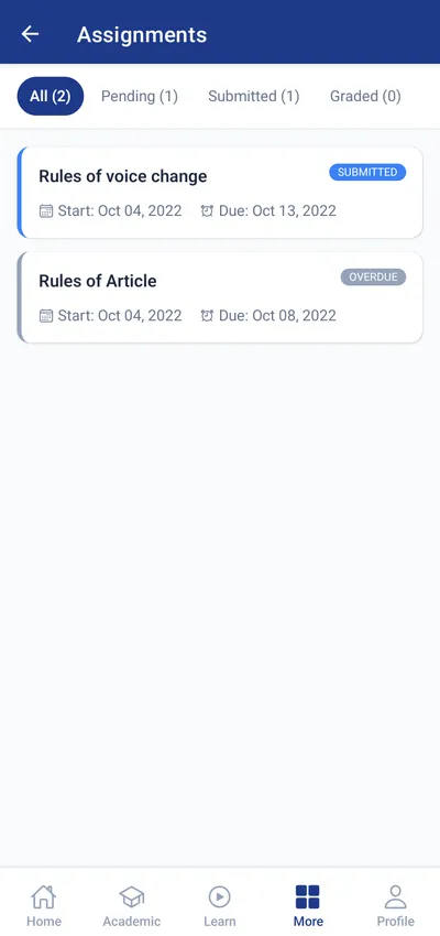 Assignments Hub